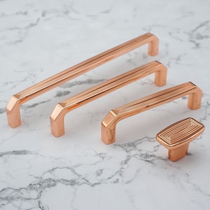 3.78" 5" 7.55" Rose Gold Drawer Pull Knob Cabinet Pull Handle  Dresser Knob Pull  Kitchen Cupboard Handle Cabinet Hardware