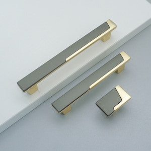 3.78“5” Gray Gold Cabinet Door Handles Knobs Dresser Knobs and Pulls Kitchen Handles Unique Drawer Pulls Cupboard Knobs Cabinet Hardware