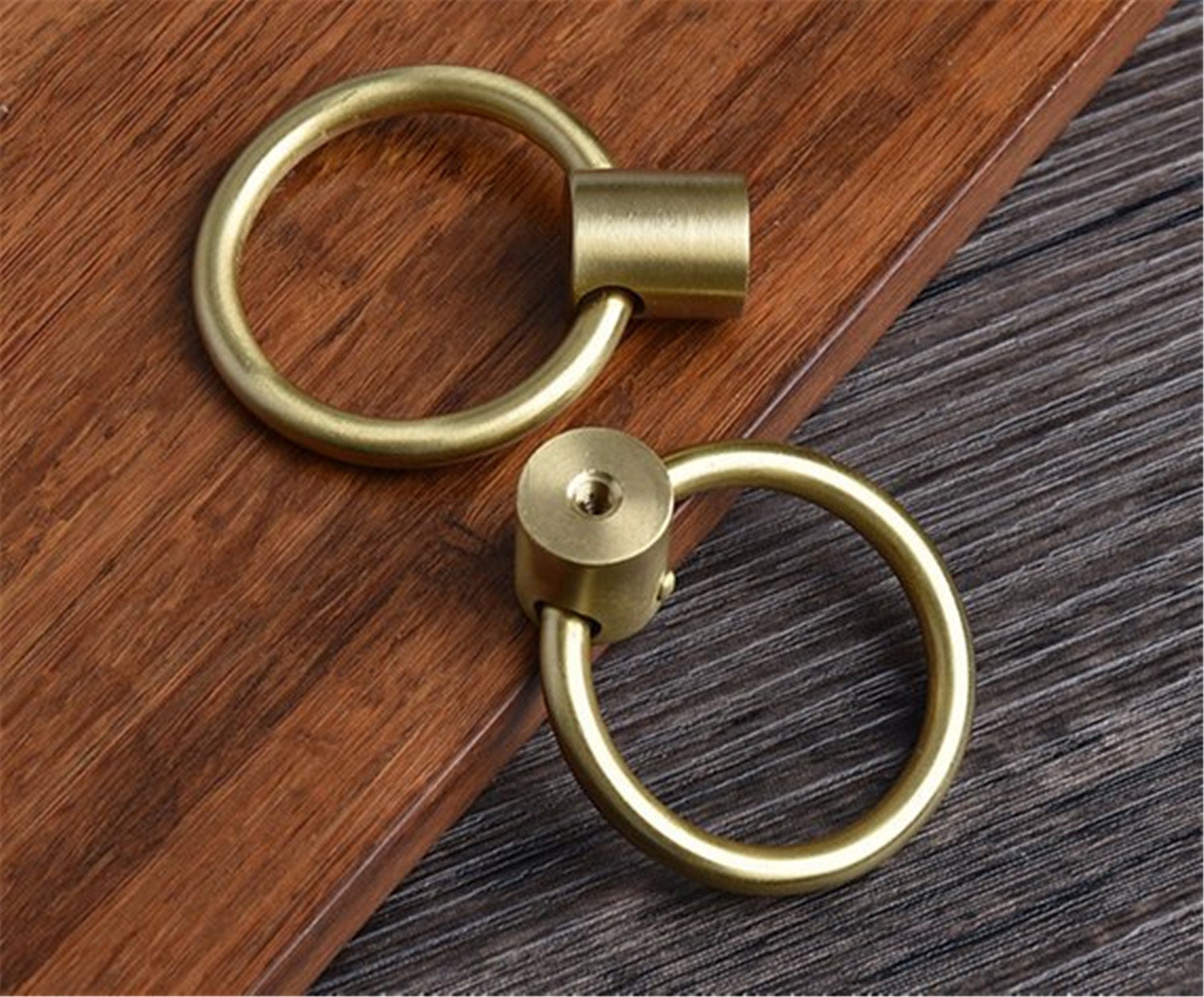 Pure Brass Material Ring Pulls Gold Brass Knobs Dresser Etsy