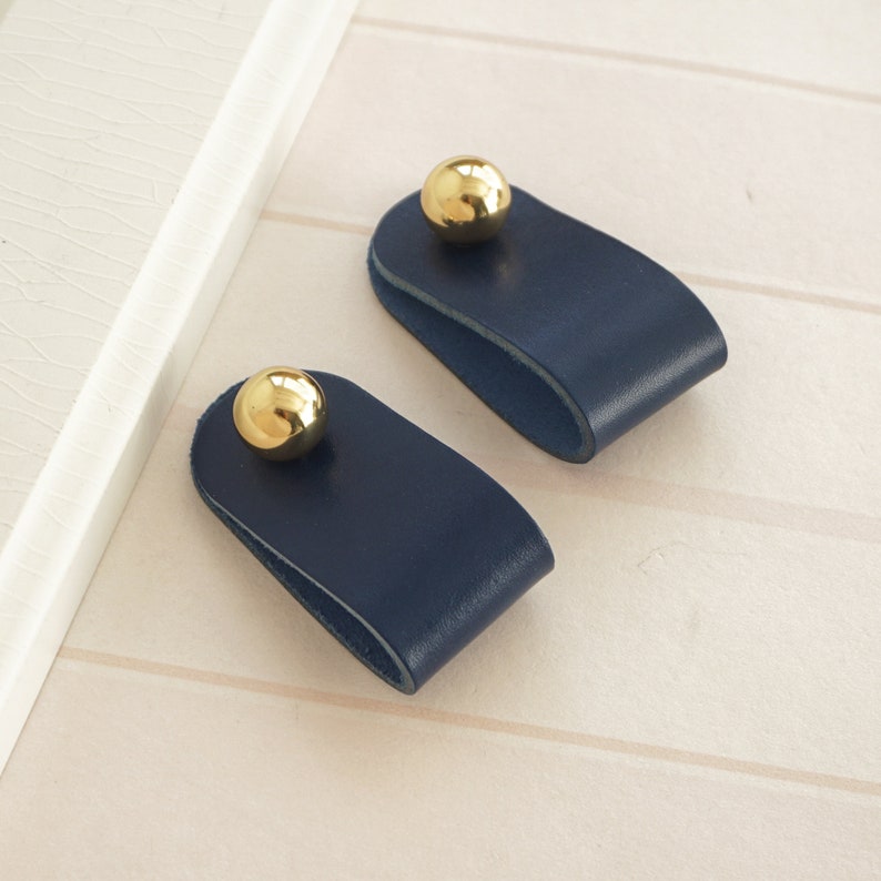 Brass Knobs Pink Leather Knobs Door Knobs Drawer Knobs Etsy