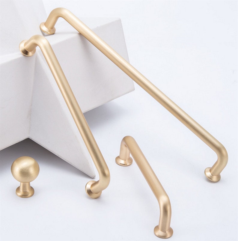 3.78 5 7.55 Brushed Brass Handles Etsy