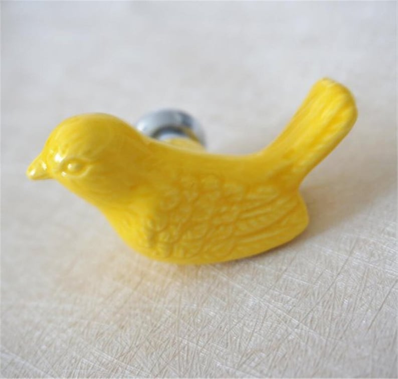Bird Ceramic Knobs Dresser Knob Drawer Pulls Handles Blue Etsy