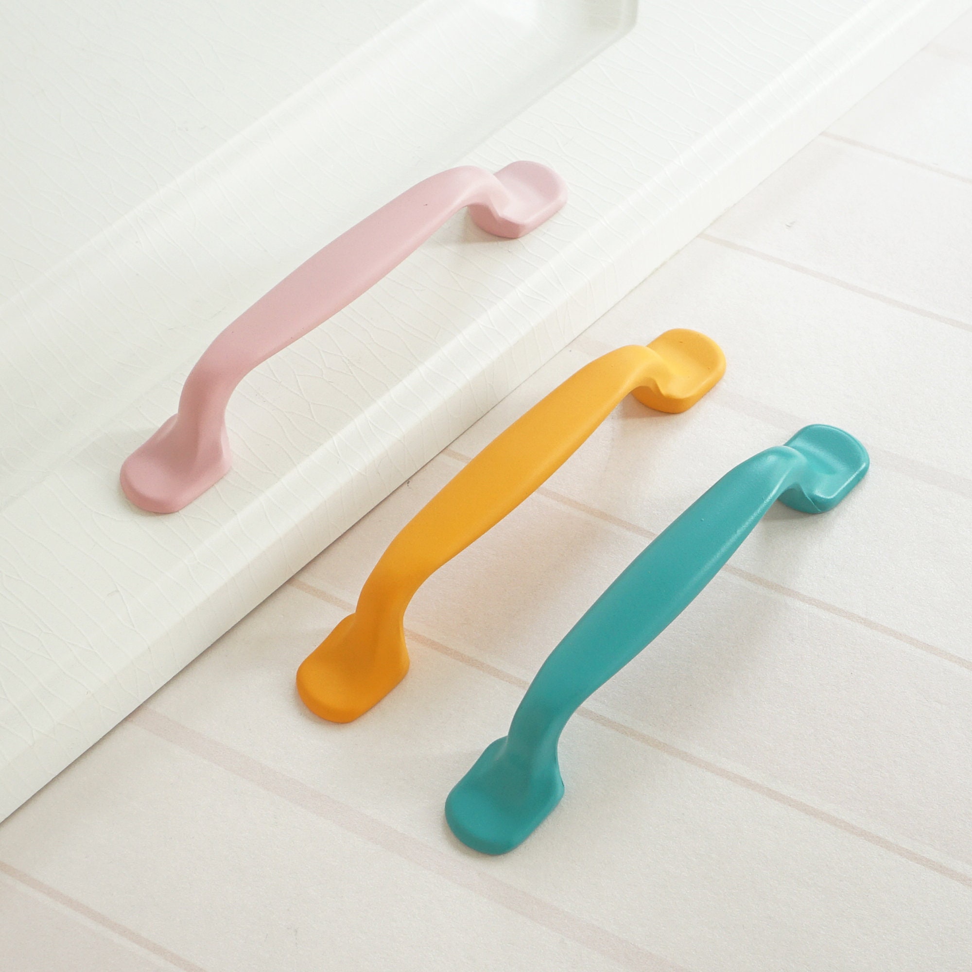 3.75 Colorful Zinc Alloy Drawer Pull Handles Bright Etsy