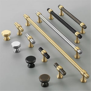 Solid Brass Drawer Pulls Knobs Black Dresser Knobs Brushed Nickel Kitchen Handles Bronze Cabinet Pulls Door Handles Knob Kitchen Hardware