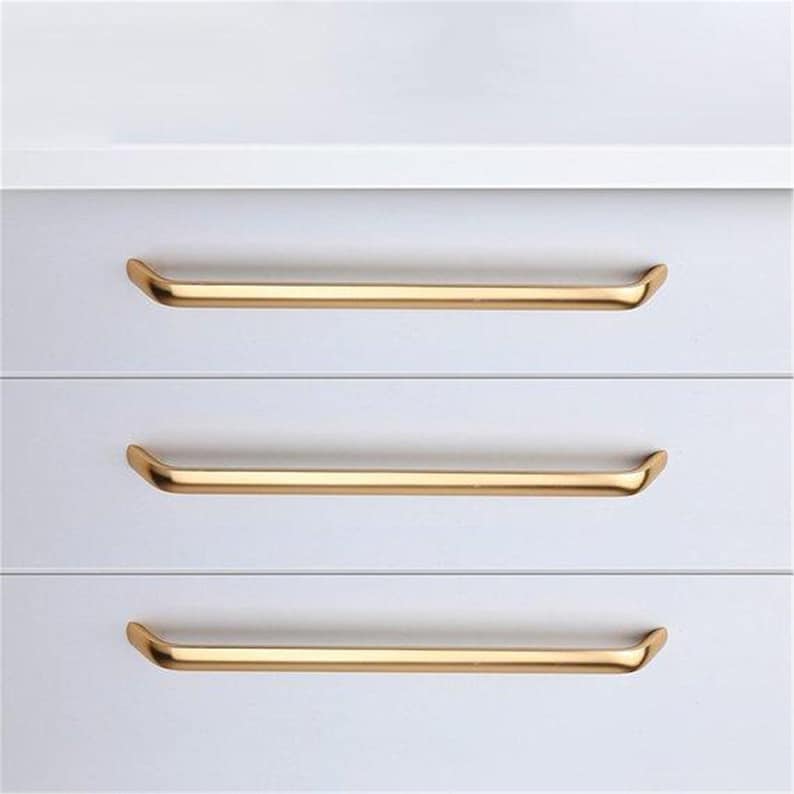 3.78 5 6.3 7.55\u2018 8.8\u201c 11.3\u201c 12.6\u201c Gold Drawer Pulls DresserHandles Kitchen Cabinet Handles Modern Cupboard Door Handle Decor288 320