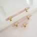 3.78' 5'Light Pink Kitchen Cabinet Pulls Dresser Handles Nature Stone Black White Drawer Pulls Knob Closet Handle Brass Luxury Decor