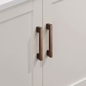 33.7857.56 Natural Wood Pulls Handles Oak Walnut Dresser Handle Simple Kitchen Hardware Minimalism Pulls Wooden Drawer Pull Round Knob image 6