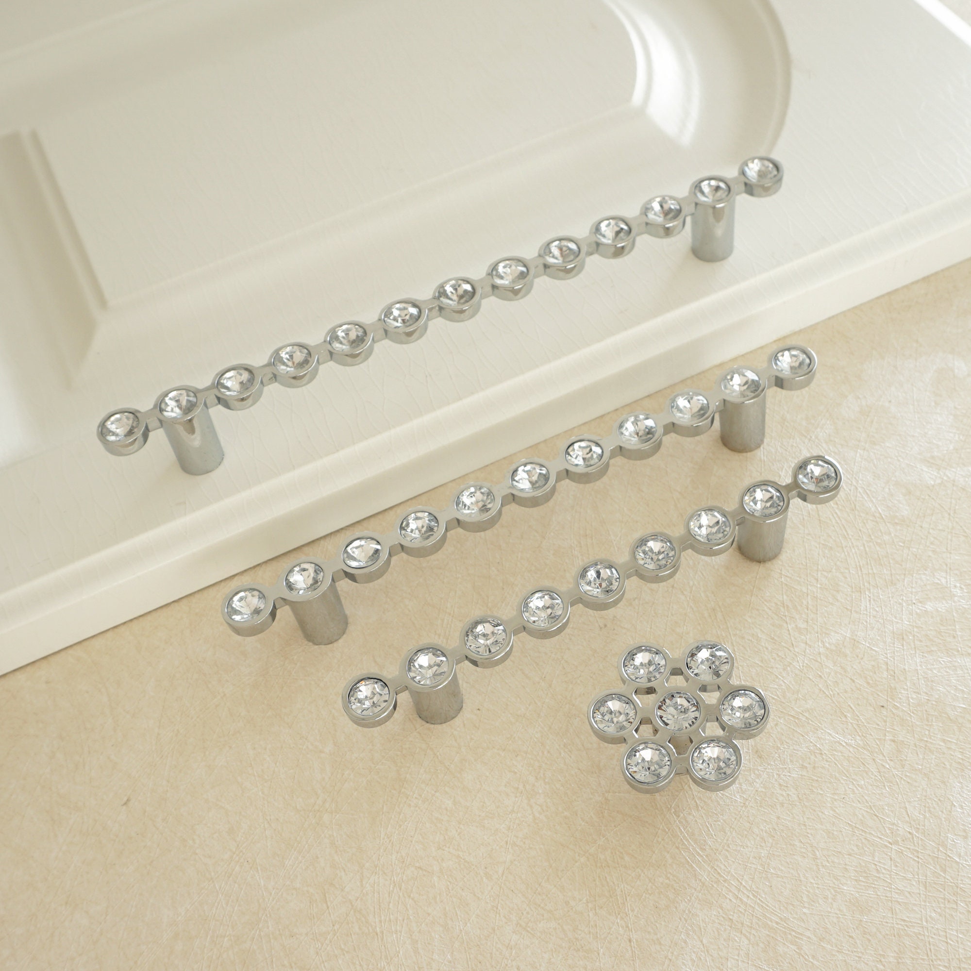 2.5 3.75 5 Crystal Dresser Knobs Handles Etsy