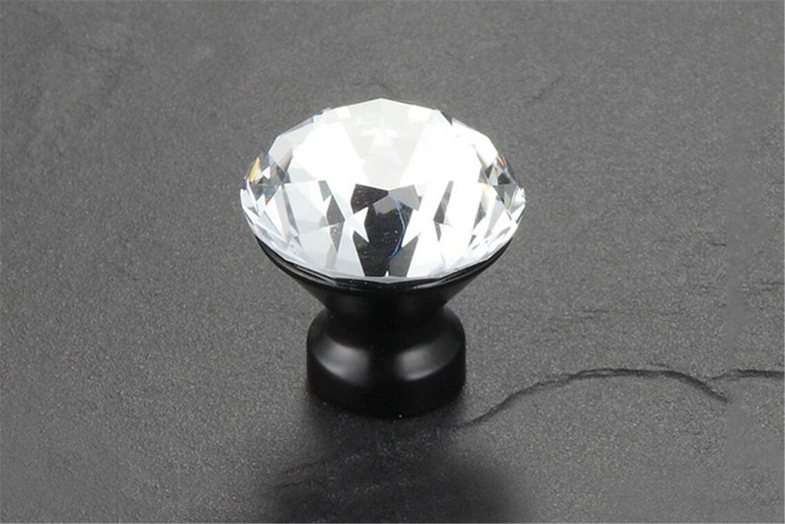 Glass Drawer Knobs Pulls Crystal Dresser Knobs Pulls Handles Etsy