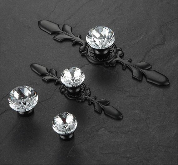 Glass Drawer Knobs Pulls Crystal Dresser Knobs Pulls Handles Etsy