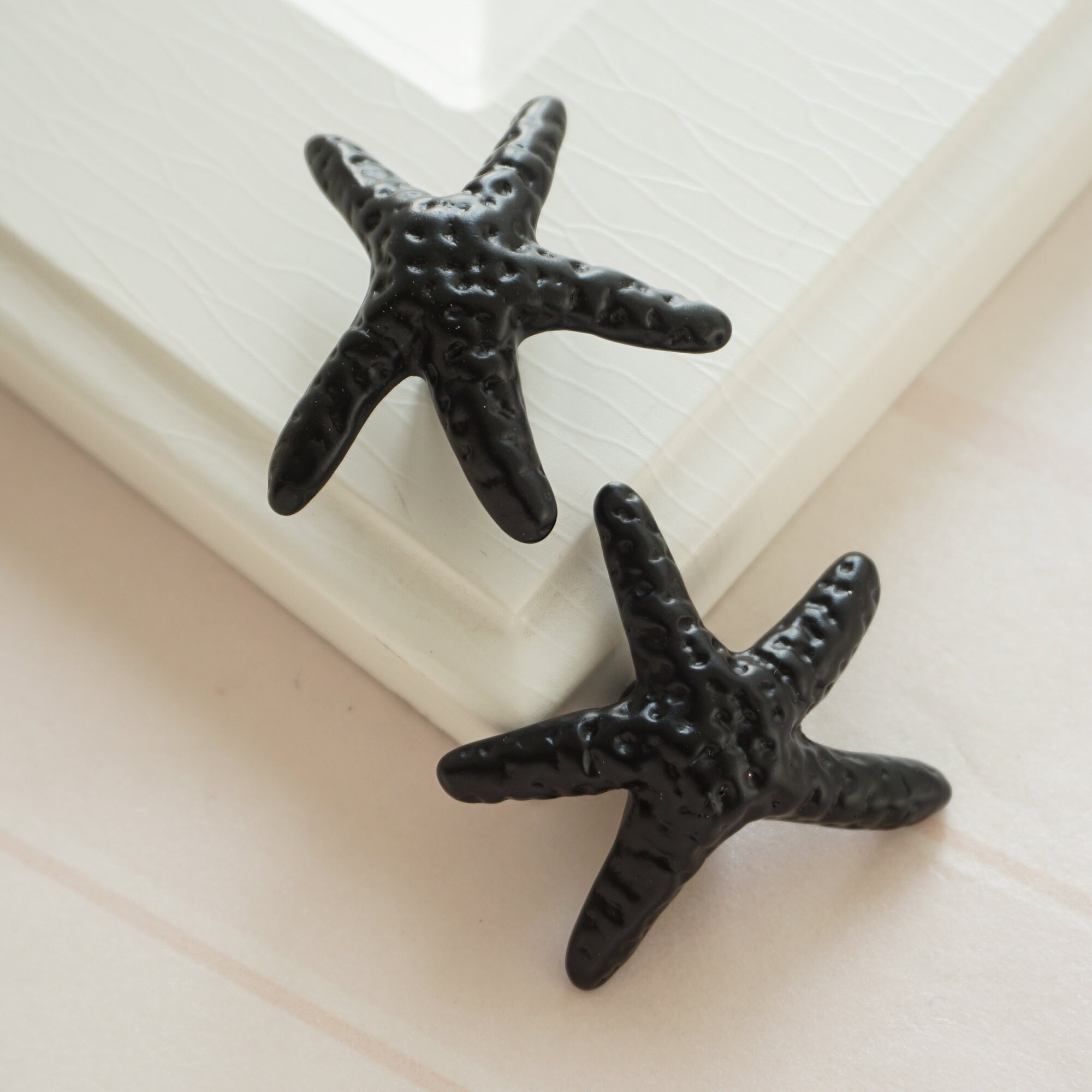 Starfish Drawer Knobs Pulls Knobs Black Kitchen Etsy