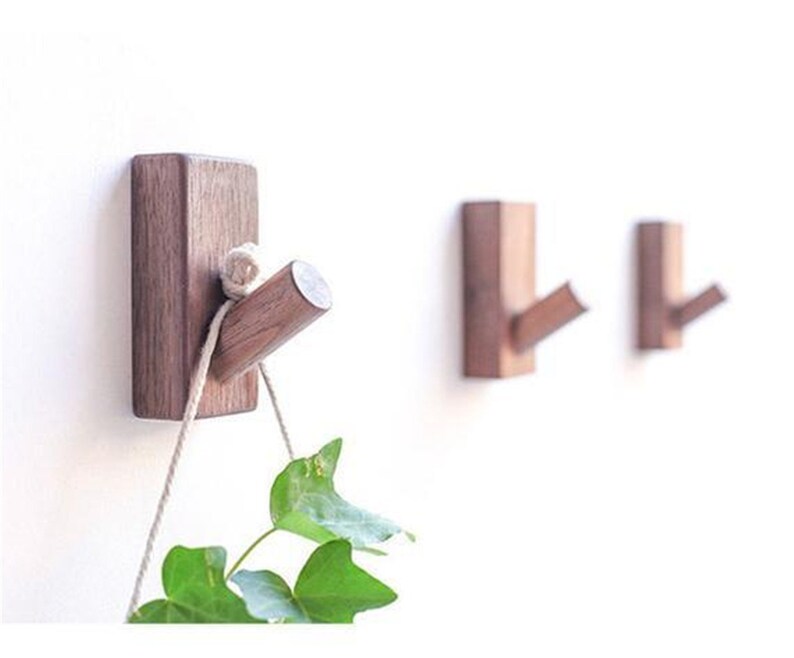 Beech Black Walnut Hook Towel Hook Solid Wood Hooks Decorative Etsy