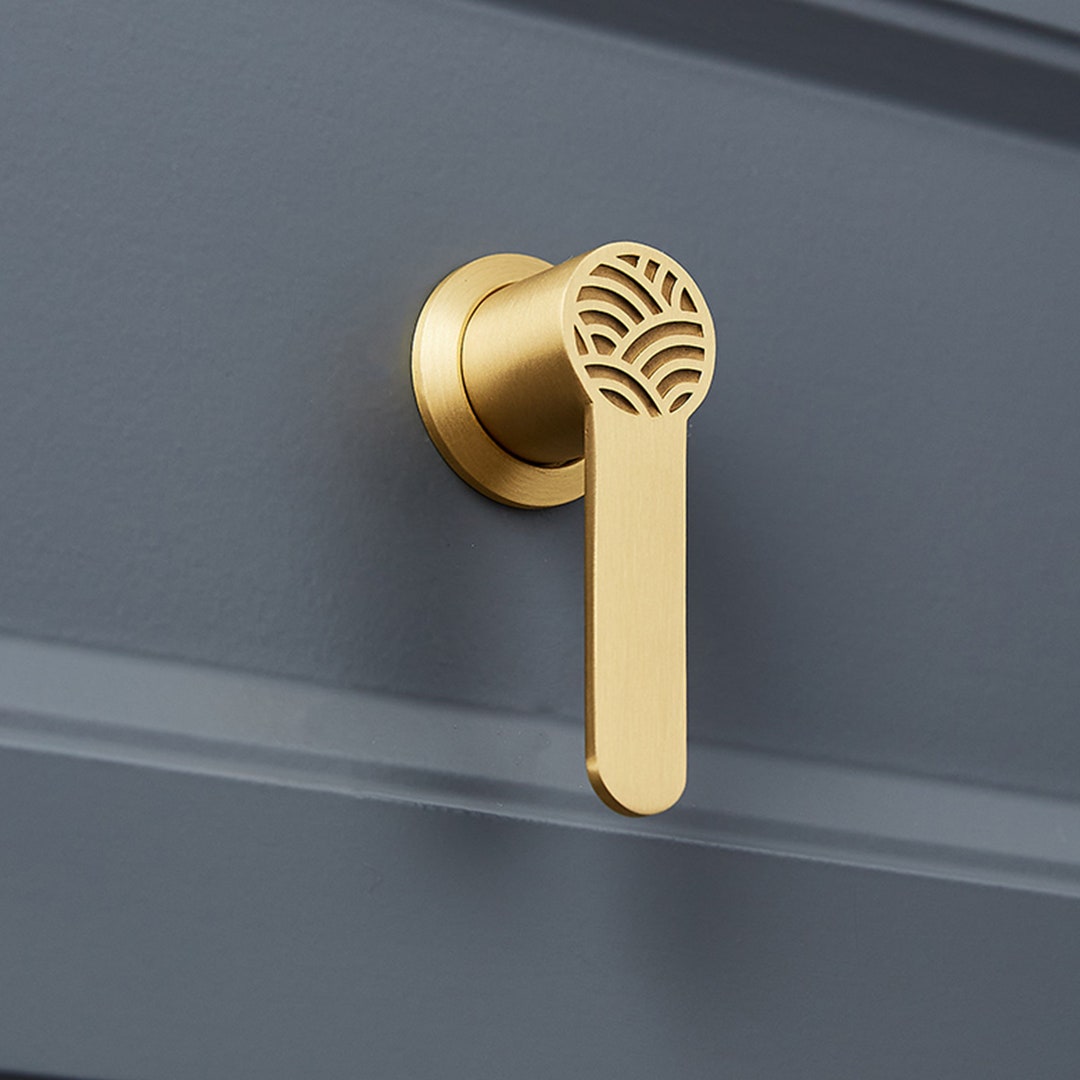 Solid Brass Knobs Kitchen Cupboard Knobs Drawer Knobs Pulls Handles ...