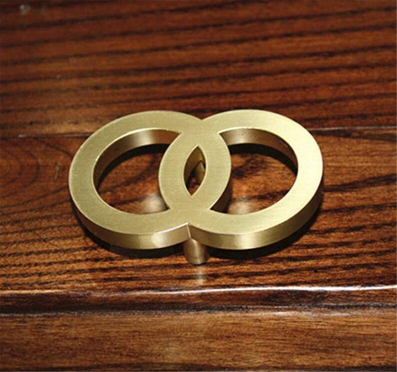1.1/'/' Brushed Brass Gold Drawer Pulls Dresser Knobs Kitchen Cabinet Pulls Handle Door Knob Ring Drop Pulls Decor Furniture Hardware