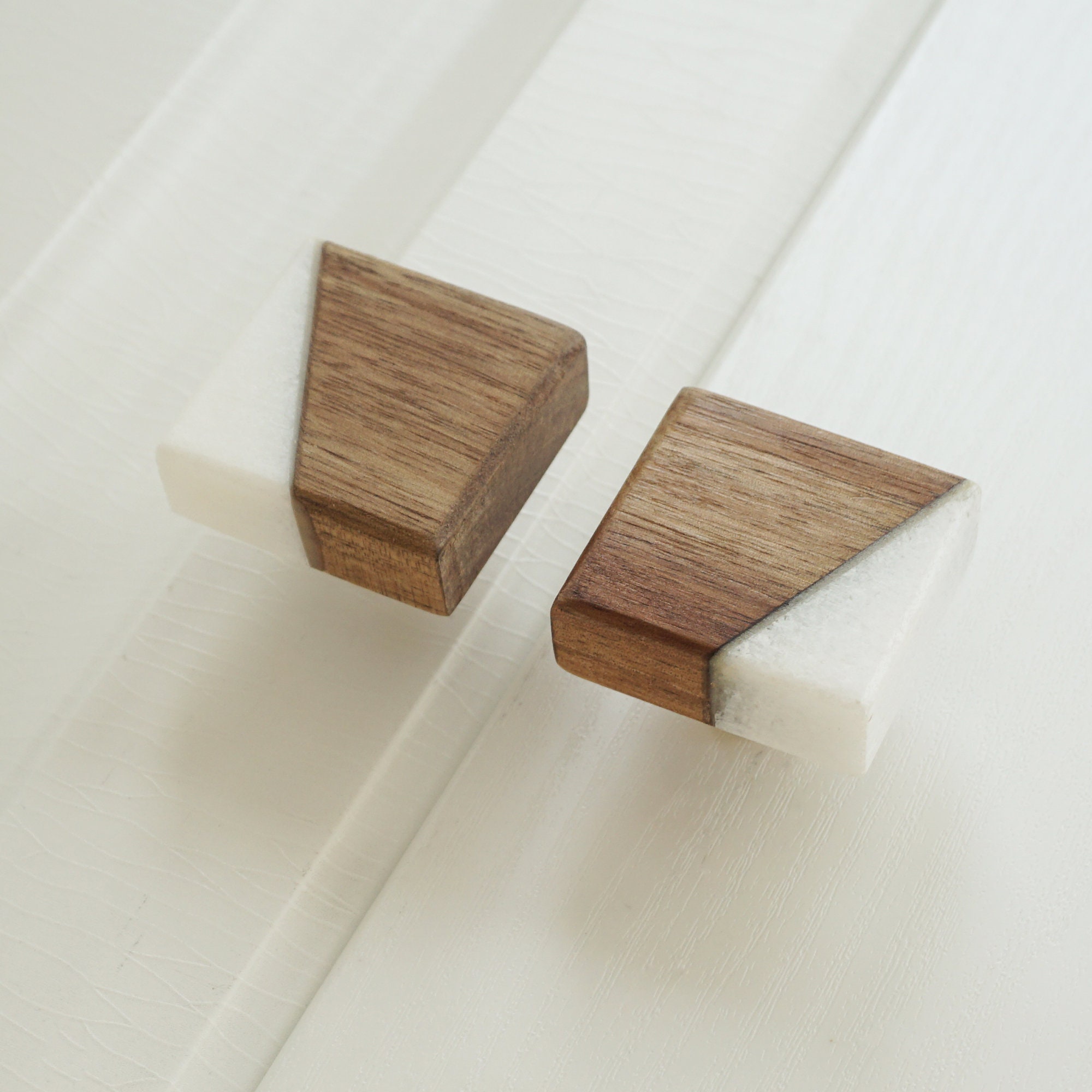 Modern Knob Simple Door Knobs Wood Knobs Knobs Marble Etsy