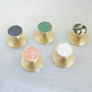 Modern Brass Plate Dresser Knob Acrylic Drawer Knobs Drawer Knobs Pulls Handles / Kitchen Cabinet Knobs Handle Pull Hardware