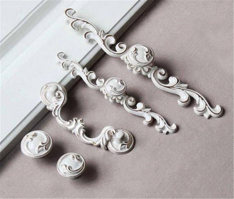 Shabby Chic Drawer Knobs Pulls Handles Dresser Drawer Pull Etsy