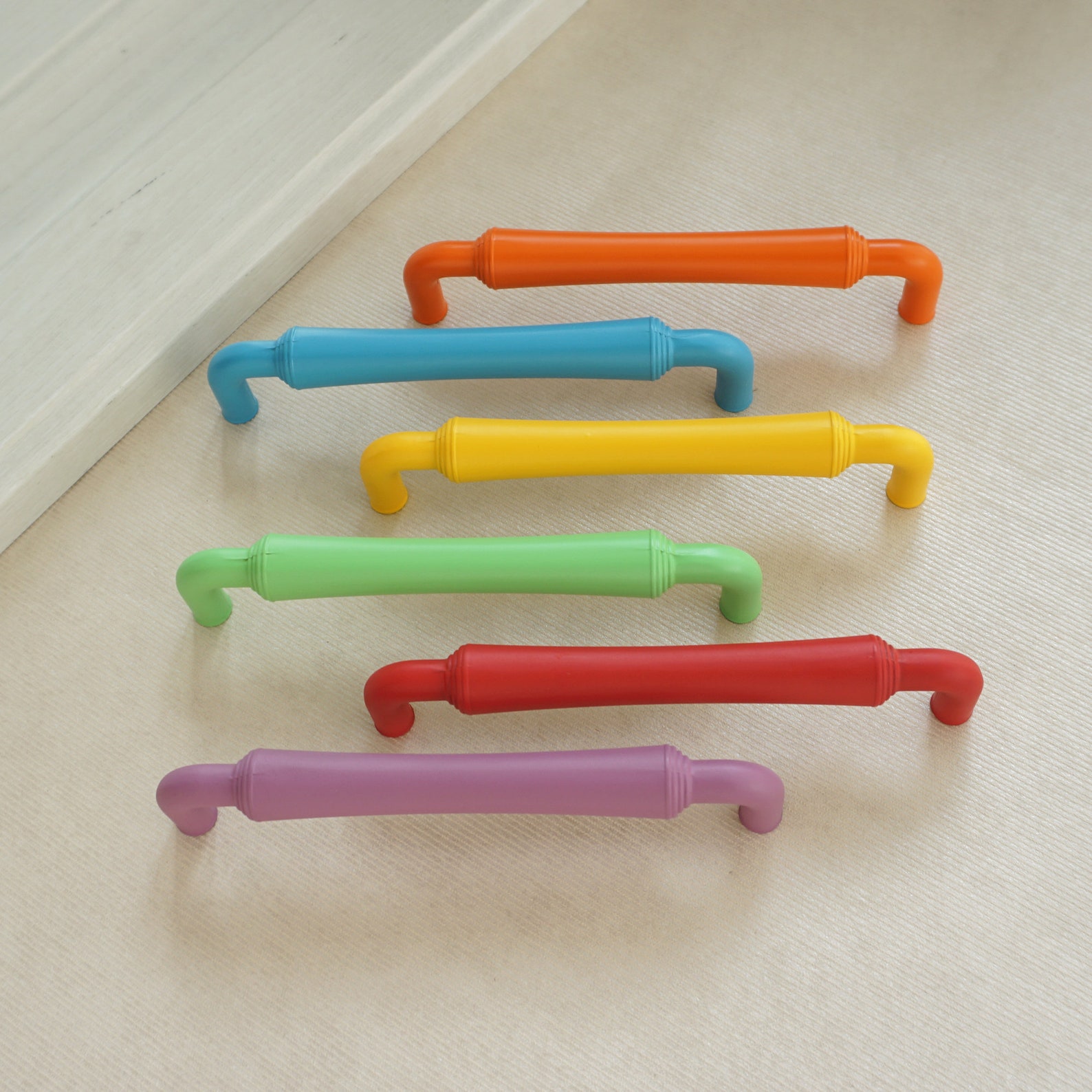 5 Colorful Drawer Pulls Door Handles Dresser Etsy