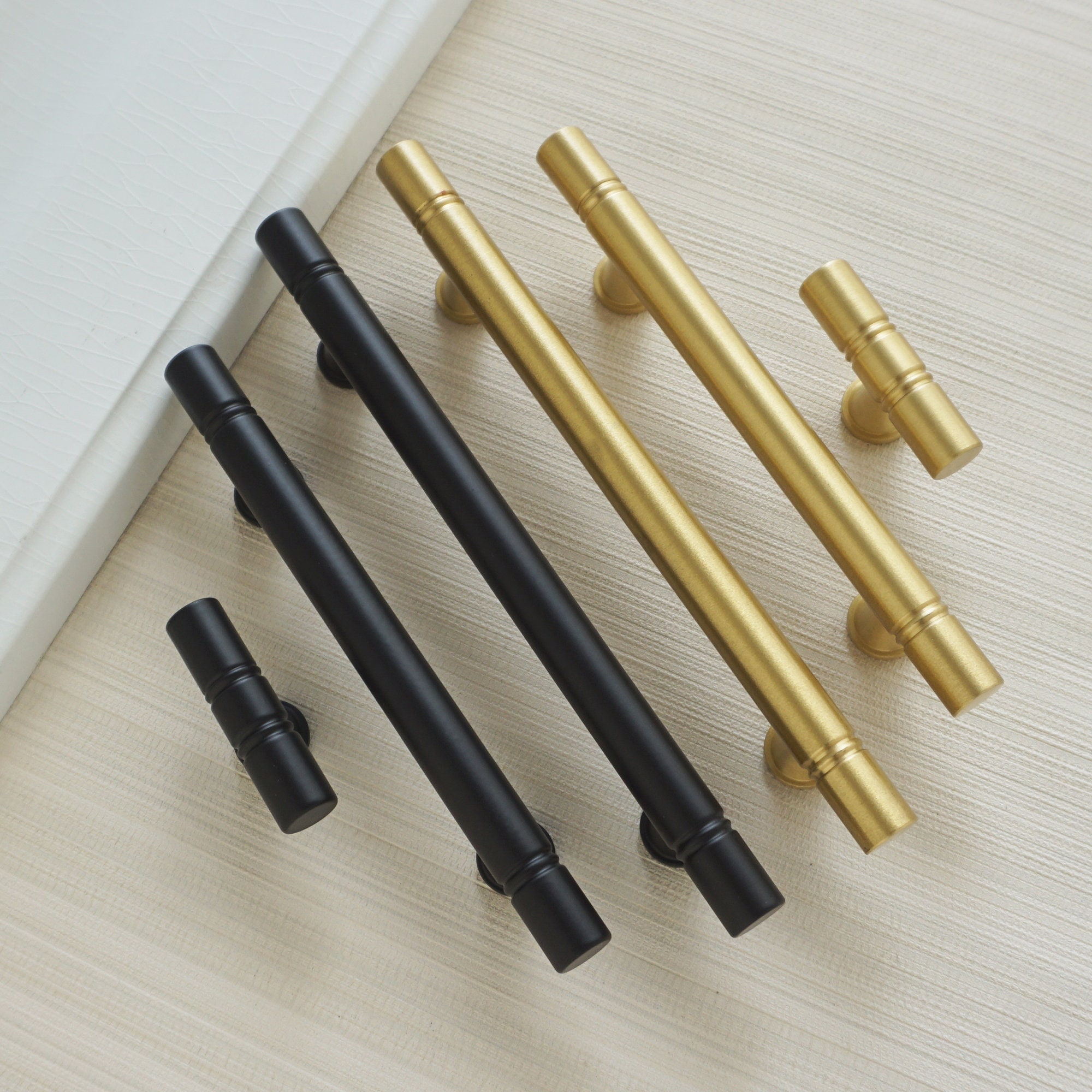 3.75'' 5'' Black Drawer Pulls Handles Brass Etsy