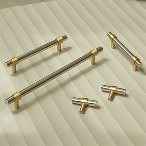 Stainless Steel Brass Kitchen Pulls  Drawer Knobs Cabinet Pulls Wardrobe Pull/ home Knob Concise Style Furniture Hardware