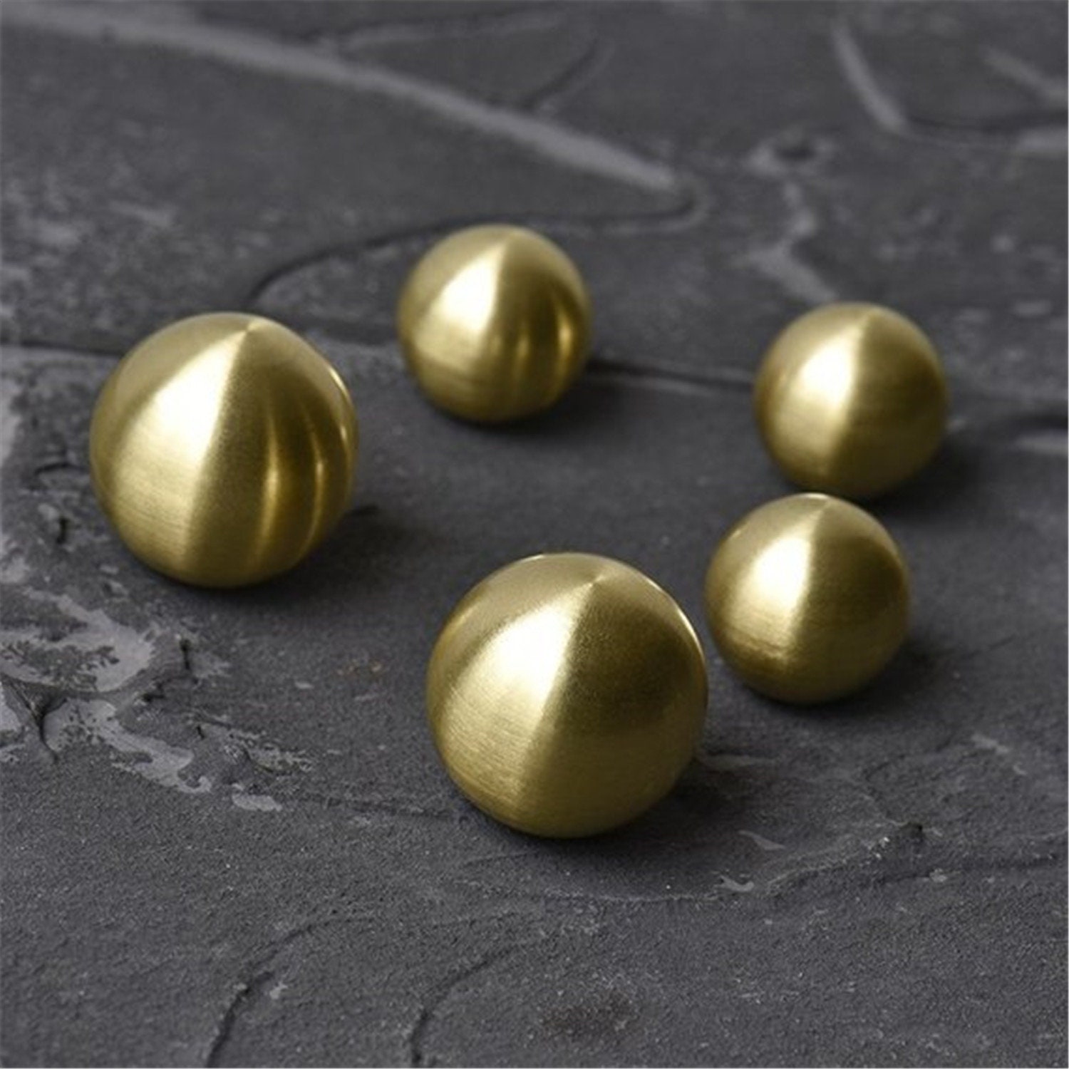 3/4'' 1'' Retro Ball Knobs Brass Dresser Knobs Etsy