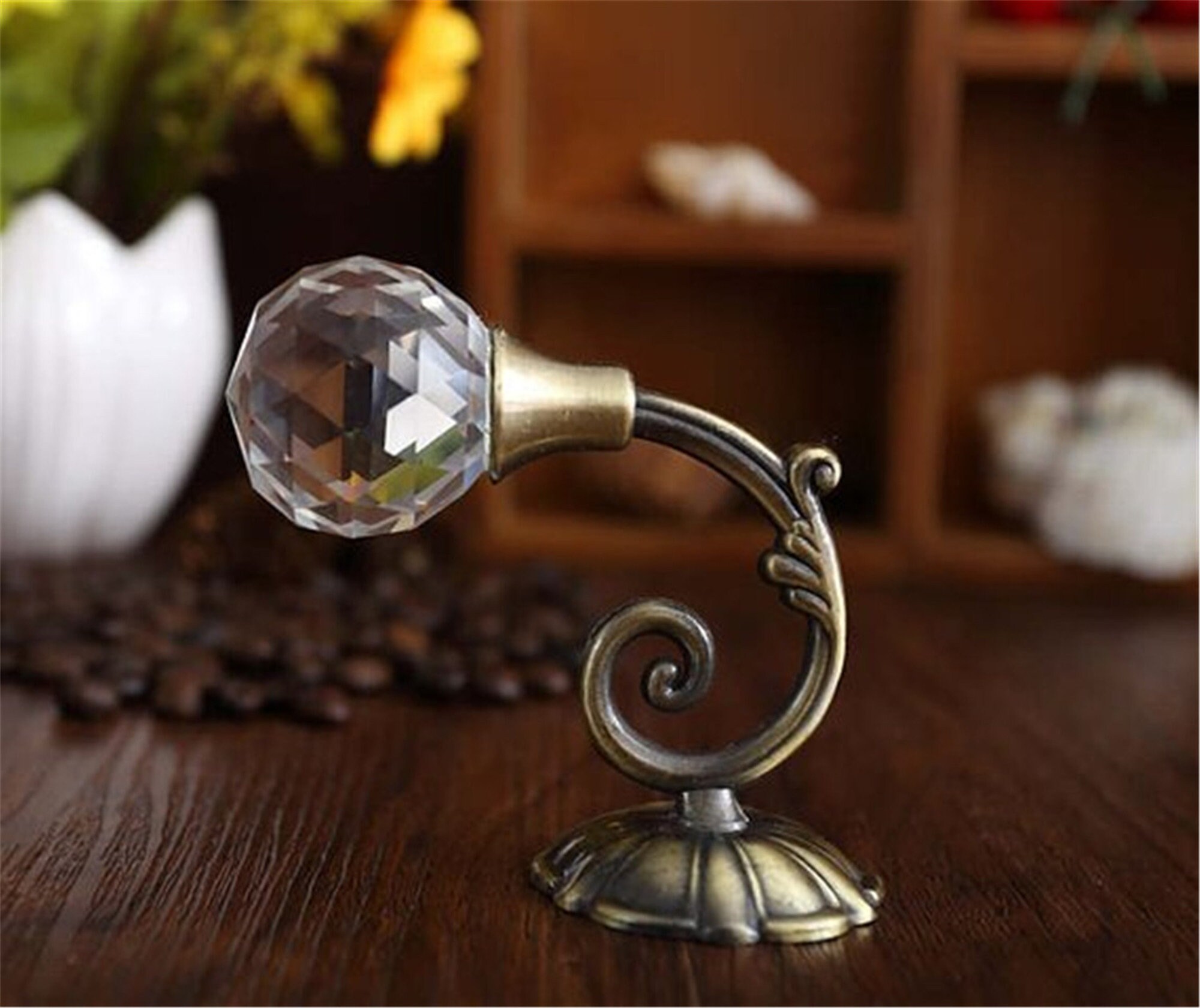 Crystal Wall Hooks Decorative Coat Hooks Clear Glass Hook Coat Etsy