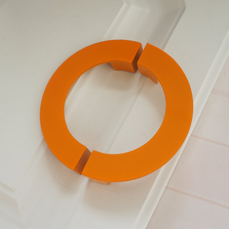 3.78''Orange Drawer Pulls Handles Dresser Pulls Cabinet Door Handles Pull Knob Kitchen Unique Modern Cuppboard Hardware Child Semicircle image 1