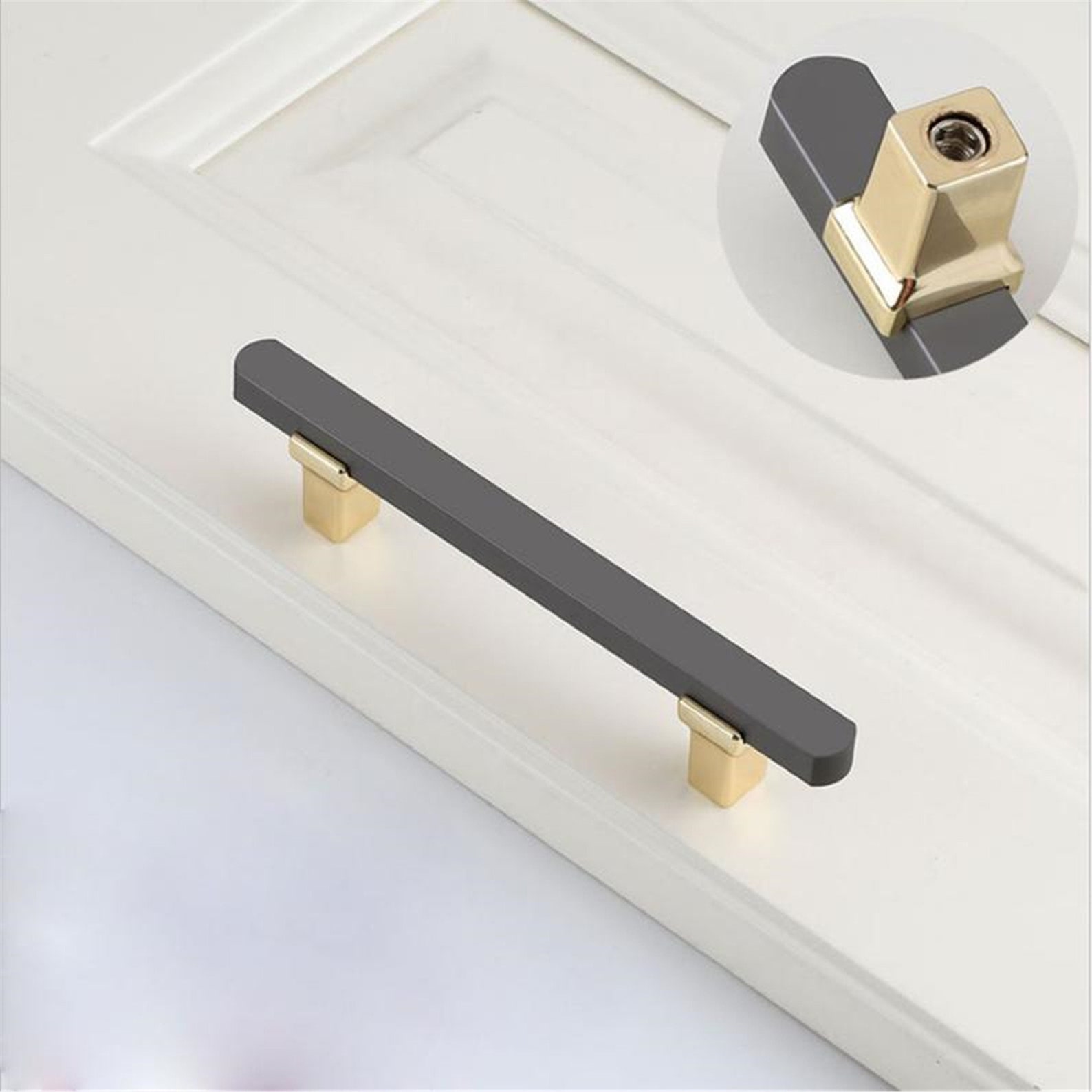Polished Gold Gray Drawer Pulls Handle Pulls Cupboard Etsy