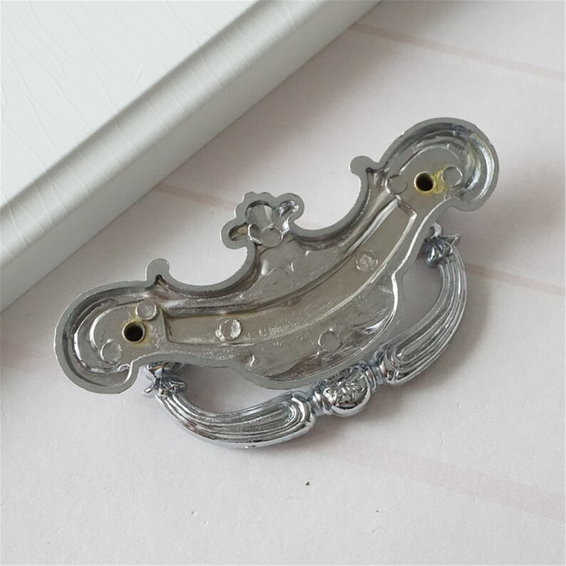 2.5 Chrome Silver Dresser Handles Drop Bail Drawer Pulls Etsy