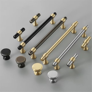 Solid Brass Drawer Pulls Knobs Cabinet Pulls Black Dresser Knobs Brushed Nickel Kitchen Handles Bronze Kitchen Handles Knob Kitchen Hardware