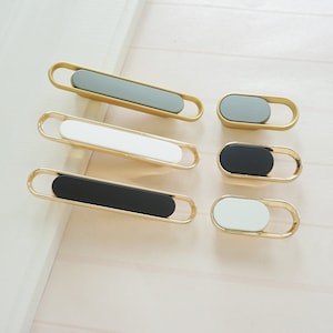 0.63" 2.5" Gold Black White Drawer Handles Knob Kitchen Cabinet Pull Knob Dresser Pull Furniture Cupboard Hardware 16 64 mm