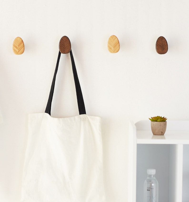 Walnut Hooks /solid Bamboo Wood Hooks /creative Wall Hooks / Etsy