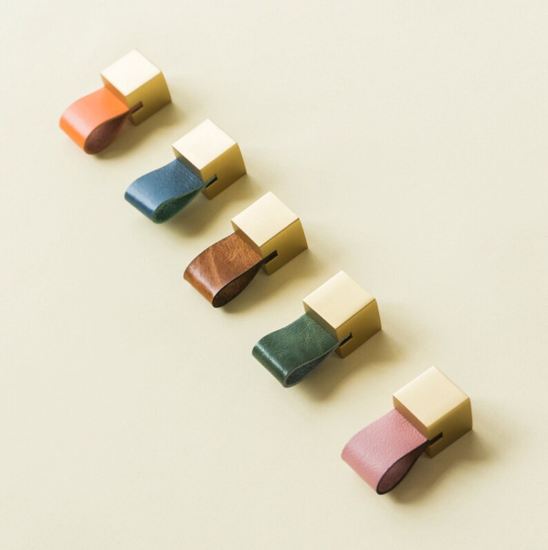 Cowhide Brass Knobs Knobs Door Knobs Drawer Knobs Etsy