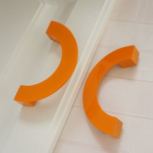 3.78''Orange Drawer Pulls Handles Dresser Pulls Cabinet Door Handles Pull Knob Kitchen Unique Modern Cuppboard Hardware Child Semicircle image 4