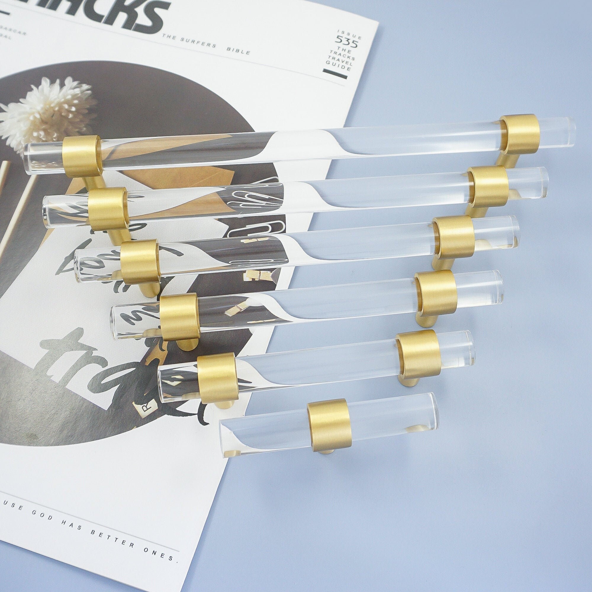 Acrylic Drawer Pulls Brass Clear Cabinet Pulls Dresser Knobs Etsy