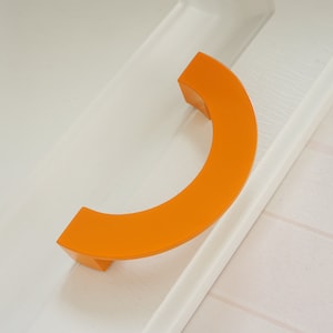 3.78''Orange Drawer Pulls Handles Dresser Pulls Cabinet Door Handles Pull Knob Kitchen Unique Modern Cuppboard Hardware Child Semicircle image 3