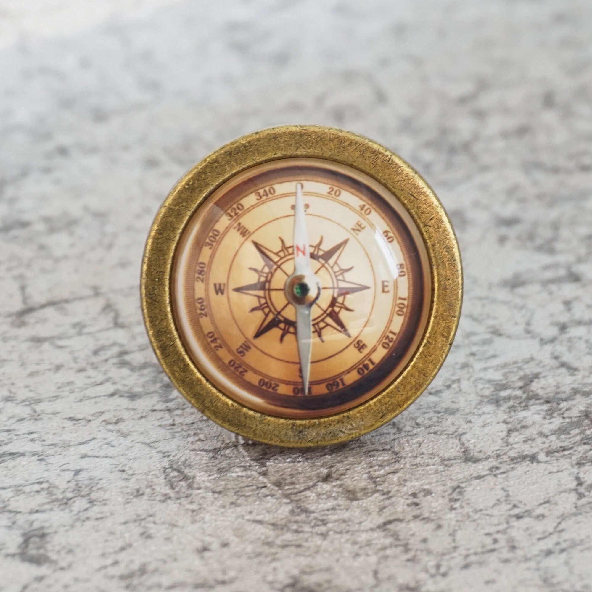 Compass Drawer Knobs Antique Copper / Crystal Dresser Knob | Etsy