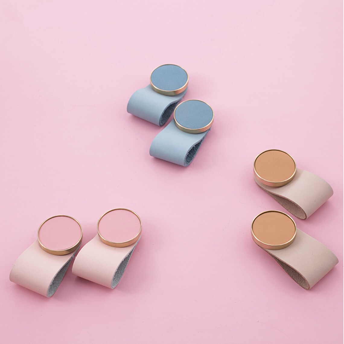 Leather Brass Knobs Knobs Door Knobs Drawer Knobs Etsy