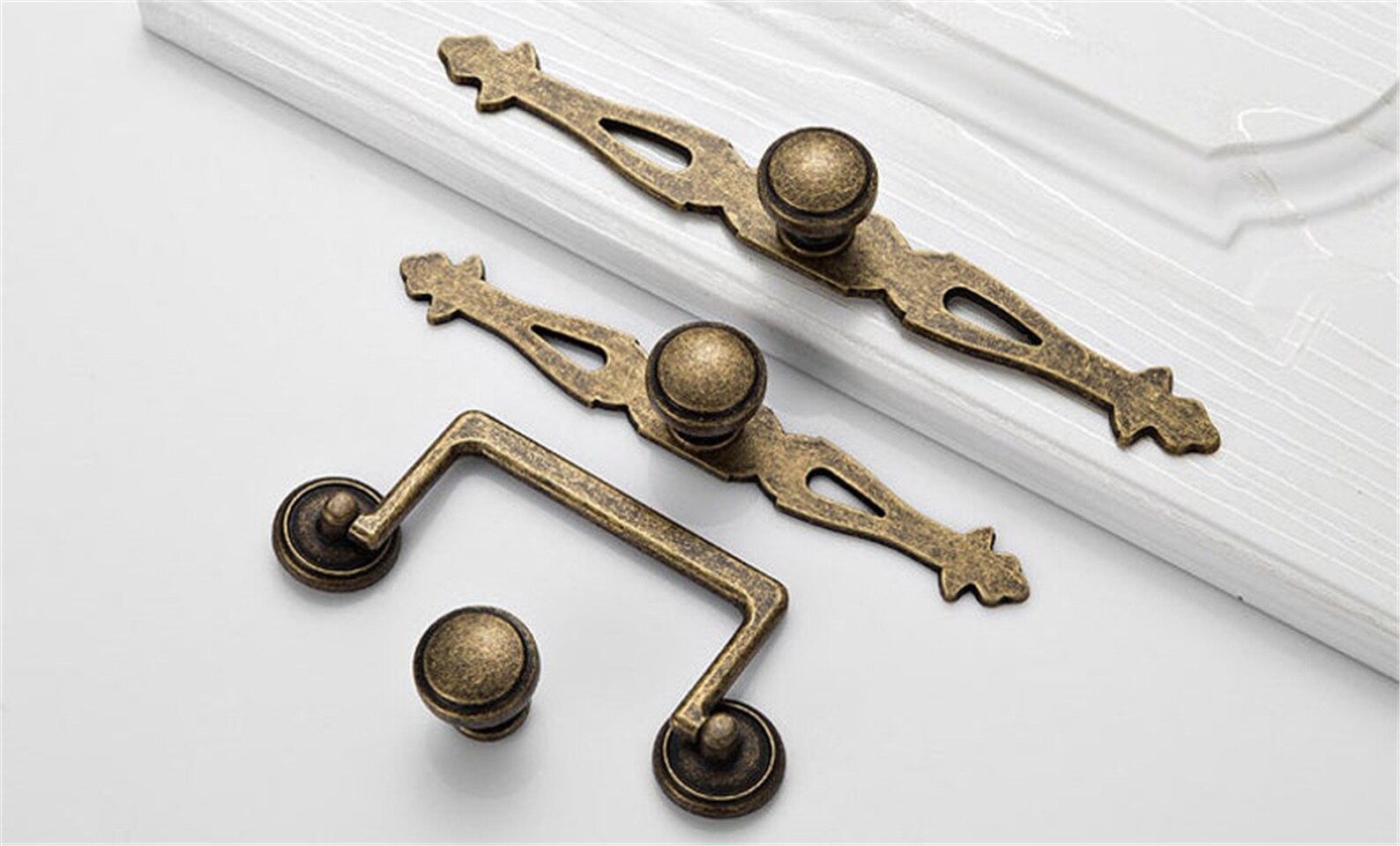 Antique Bronze Dresser Drawer Pulls Knobs Back Plate Furniture Etsy