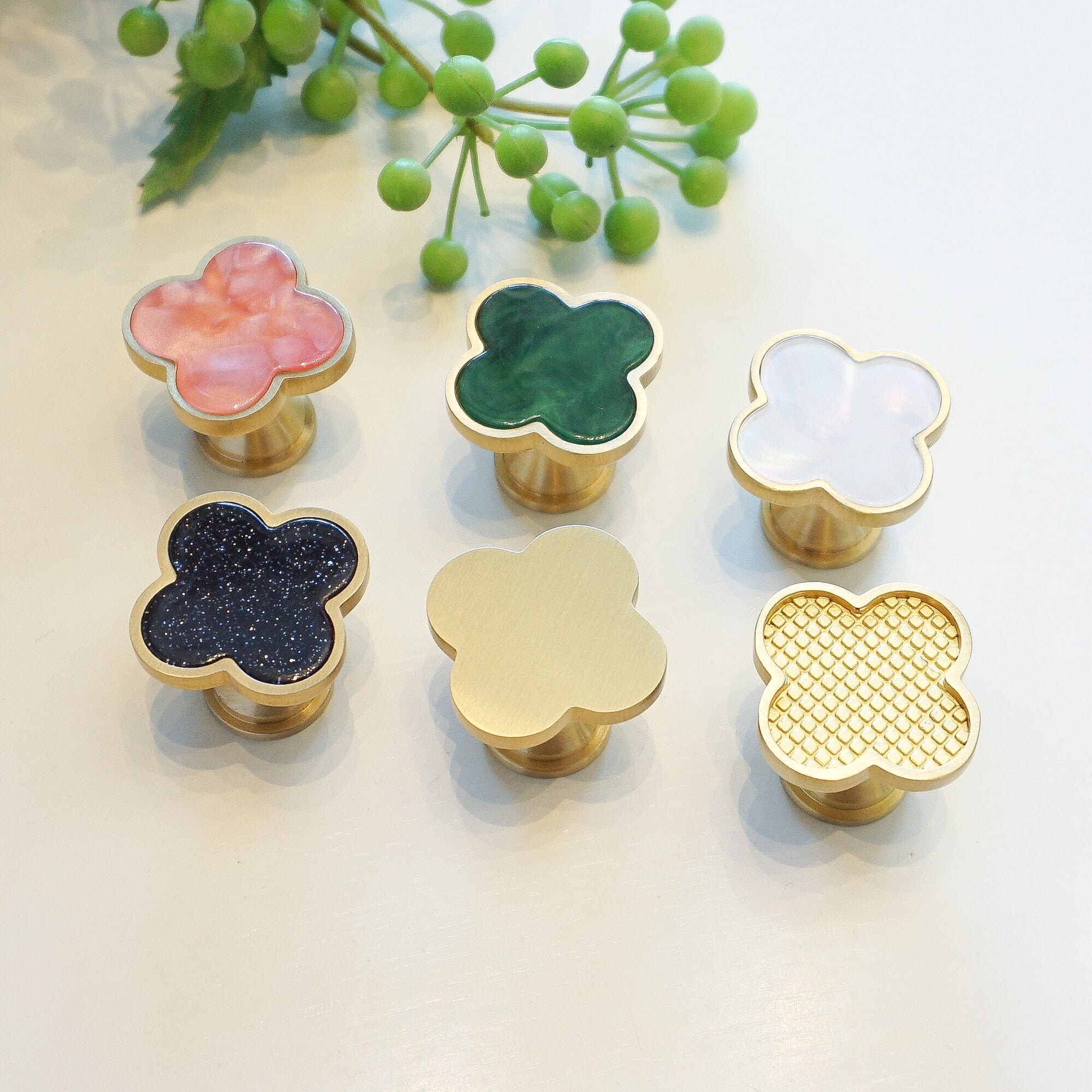 Knobs & Pulls Home & Living Modern Clover Drawer Knobs Wardrobe Pull