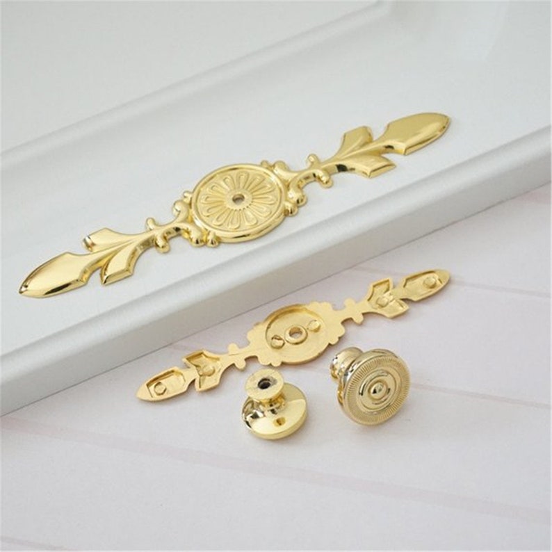 Drawer Knobs Pulls Handle Dresser Handles Backplate Gold Etsy