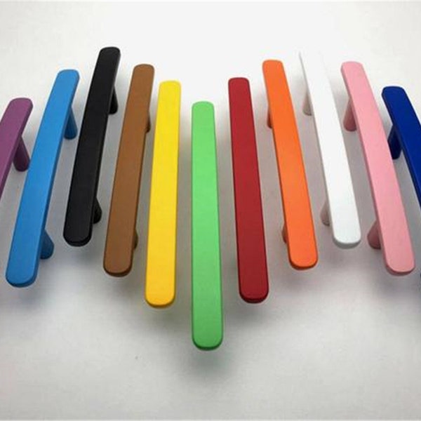 3" 3.78" 5" Colorful Knob Drawer Pulls Cabinet Door Handle Dresser Pull Handles Kids Blue Orange Yellow Red Pink Black Brown Green 76 96 128