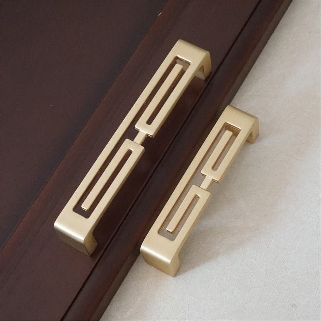 3.78 5 Brass Cabinet Handles Dresser Knob Pull Drawer Pulls and Knobs ...