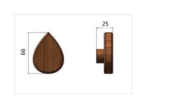 Creative Walnut Hooks /solid Wood Wall Hooks / Decorative Hooks