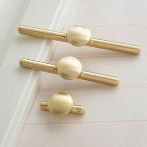 1.25' 3.78“  5.0" Brushed Brass Drawer Pulls Knobs  Dresser Handles Knobs Cabinet Door Handles Kitchen Pulls  Cupboard Handles