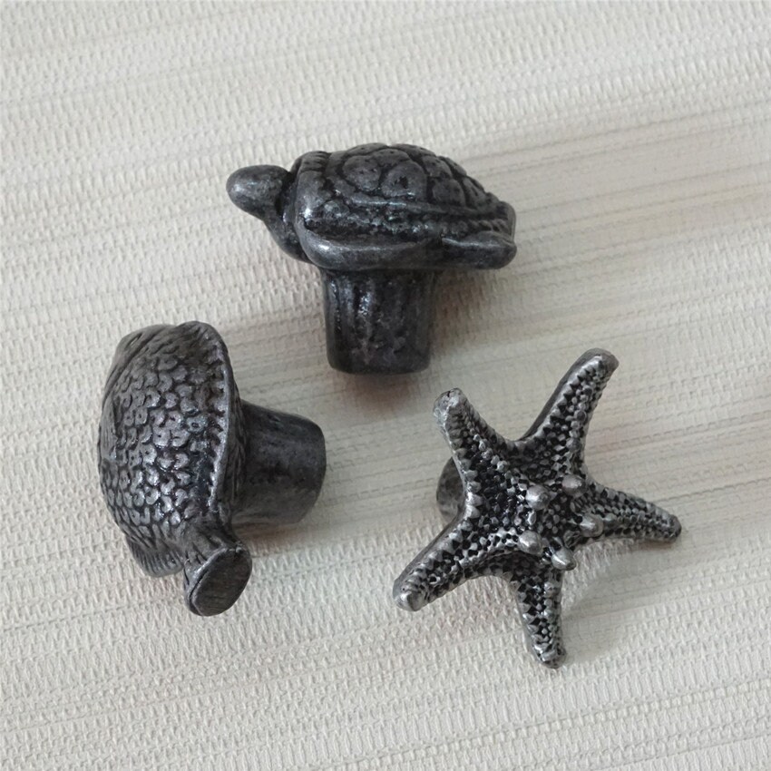 Turtle Fish Starfish Knob Dresser Knob Drawer Knobs Pulls Handle Kitchen  Cabinet Door Knobs Antique Silver Black Pewter Animal From Jmqj66, $3.47