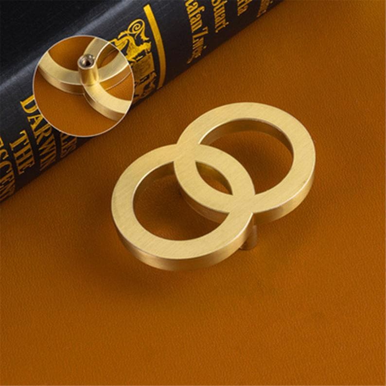 1.1/'/' Brushed Brass Gold Drawer Pulls Dresser Knobs Kitchen Cabinet Pulls Handle Door Knob Ring Drop Pulls Decor Furniture Hardware