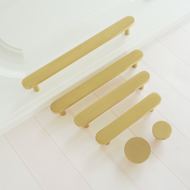 3.0\u201c 3.78 5.0 6.3 Modern Brass Cabinet Pulls Handles Drawer Knobs Pulls Dresser Pulls Knobs Kitchen Wardrobe Cupboard Pulls 160mm