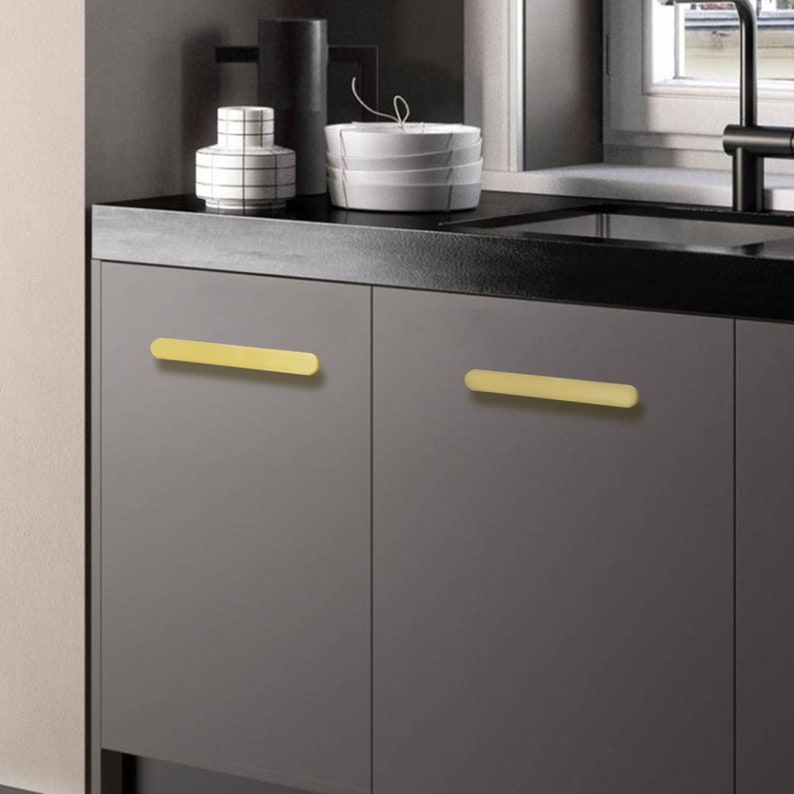 3.0\u201c 3.78 5.0 6.3 Modern Brass Cabinet Pulls Handles Drawer Knobs Pulls Dresser Pulls Knobs Kitchen Wardrobe Cupboard Pulls 160mm