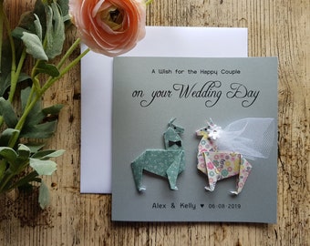 Llama Wedding Card / Personalised Wedding Card
